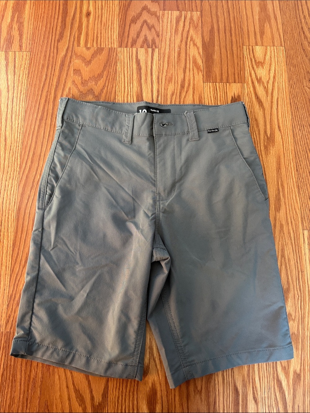 Hurley Men's Slate Gray Flat-Front Shorts